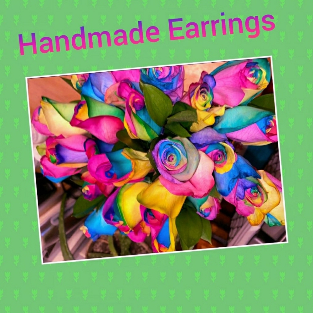 Only $20 Handmade earrings with authentic canvas